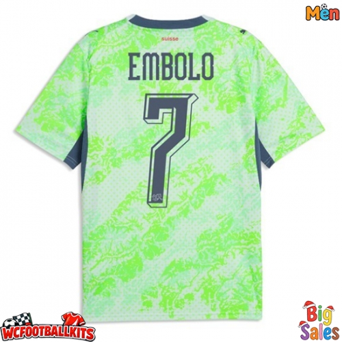 Switzerland Breel Embolo #7 Replica Away Stadium Shirt World Cup 2026 Short Sleeve